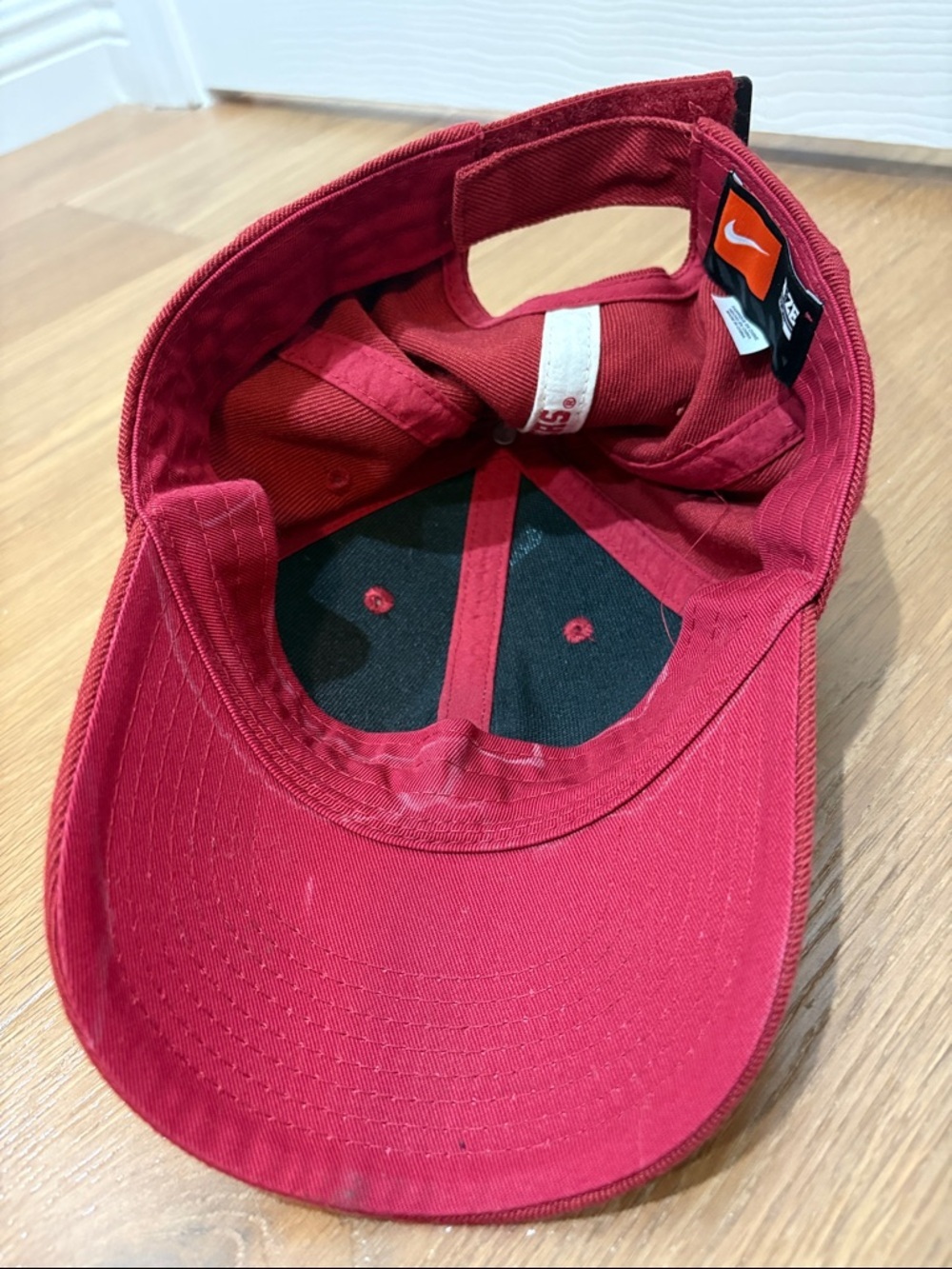 University of Oklahoma OU Sooners Crimson Hat Nike Just Do It Wool Blend - Picture 4 of 12